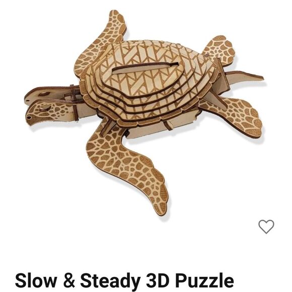 ZOX SLOW & STEADY BLOG Wooden Turtle 3D Puzzle COLLECTIBLE NEW - Picture 1 of 2
